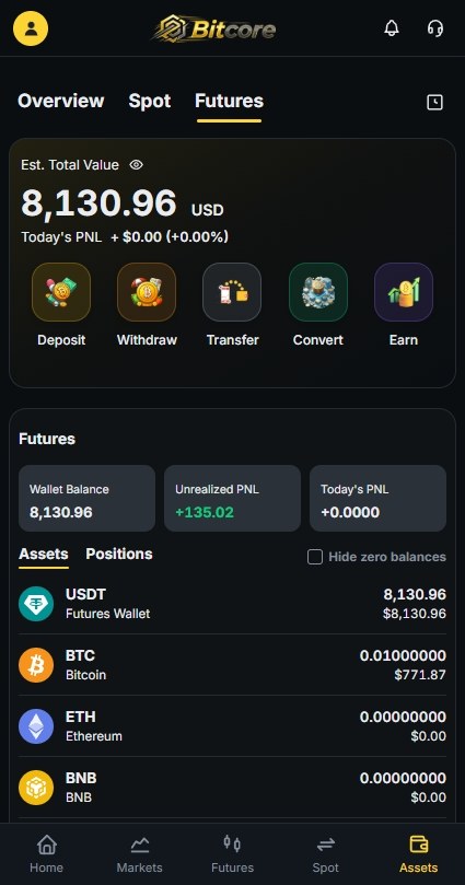 BitCore mobile assets